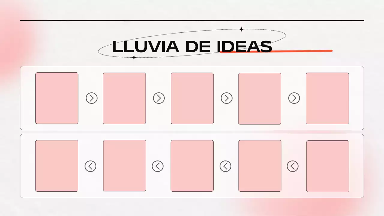 Presentación de la tormenta de ideas naranja y gris