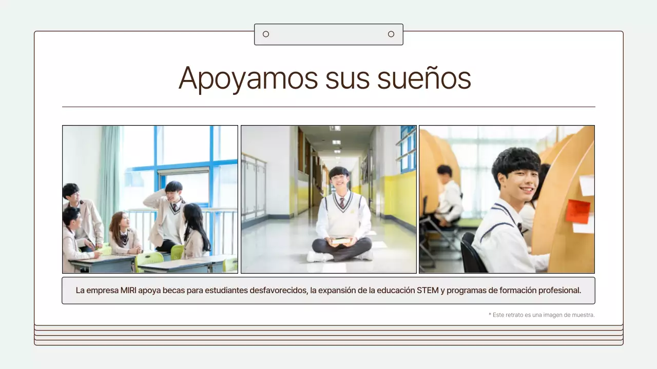 Un informe de responsabilidad social corporativa limpio y de color azul claro