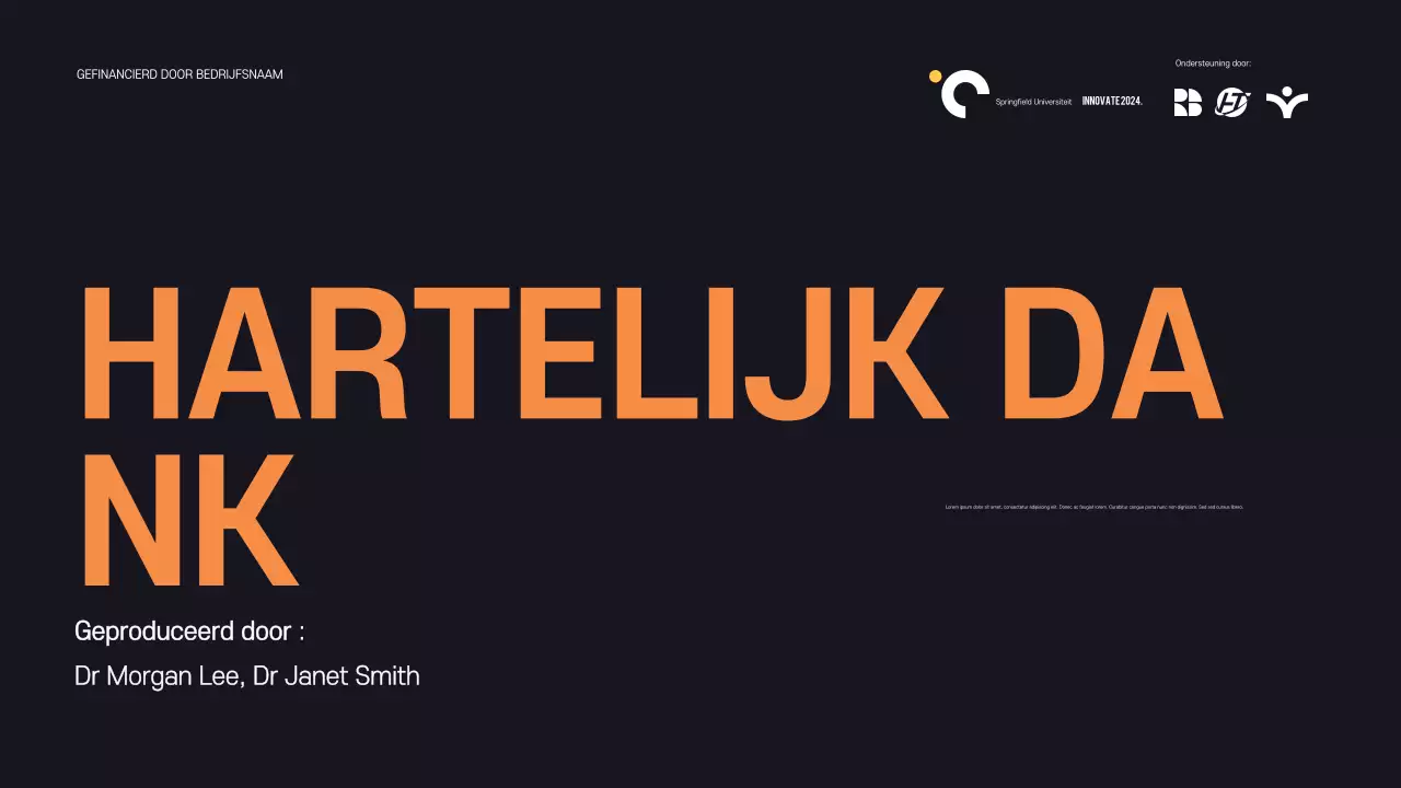 Aankondiging Orange Modern Conferentie