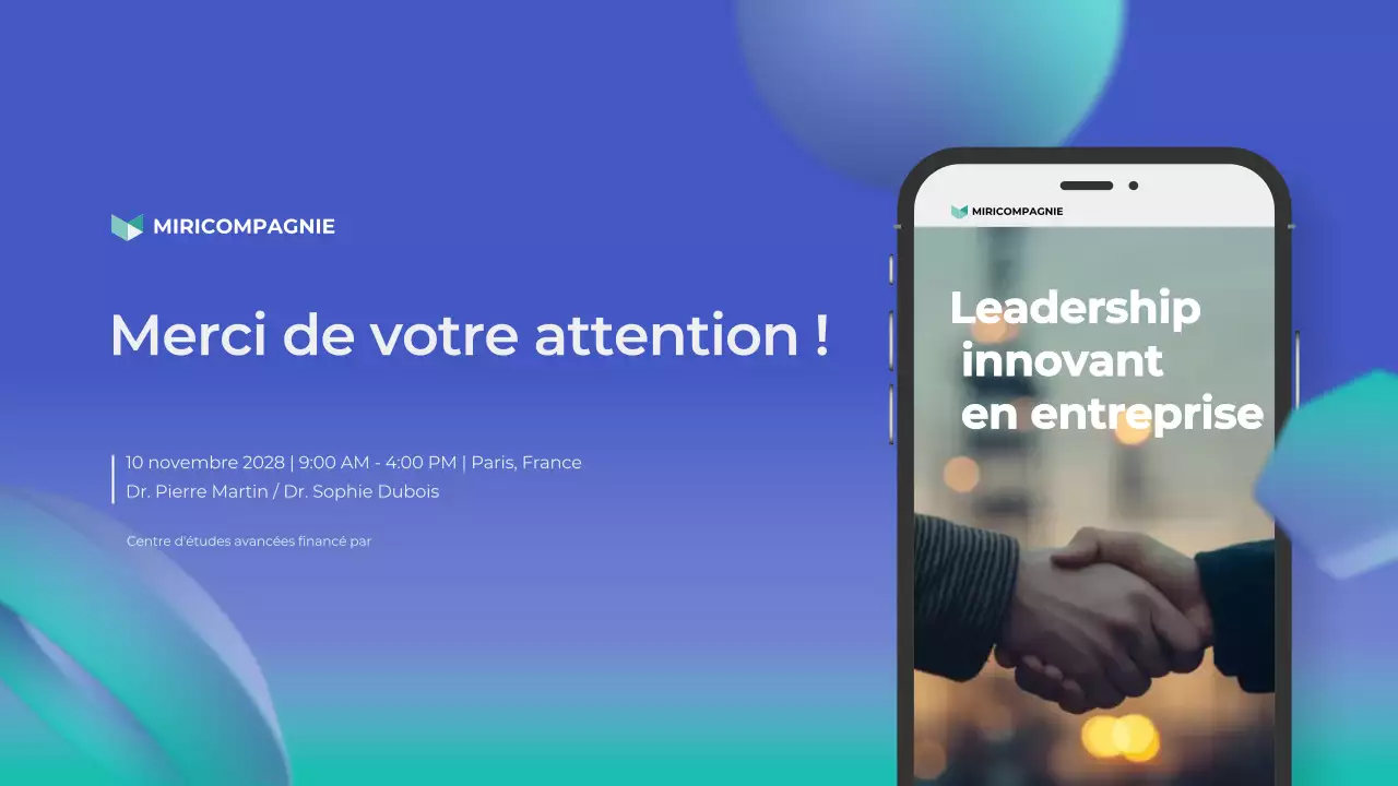 annonce d'entreprise moderne bleue