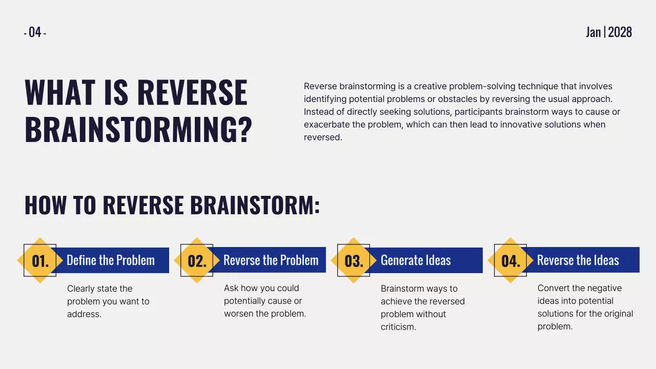 Blue Modern Brainstorming Presentation