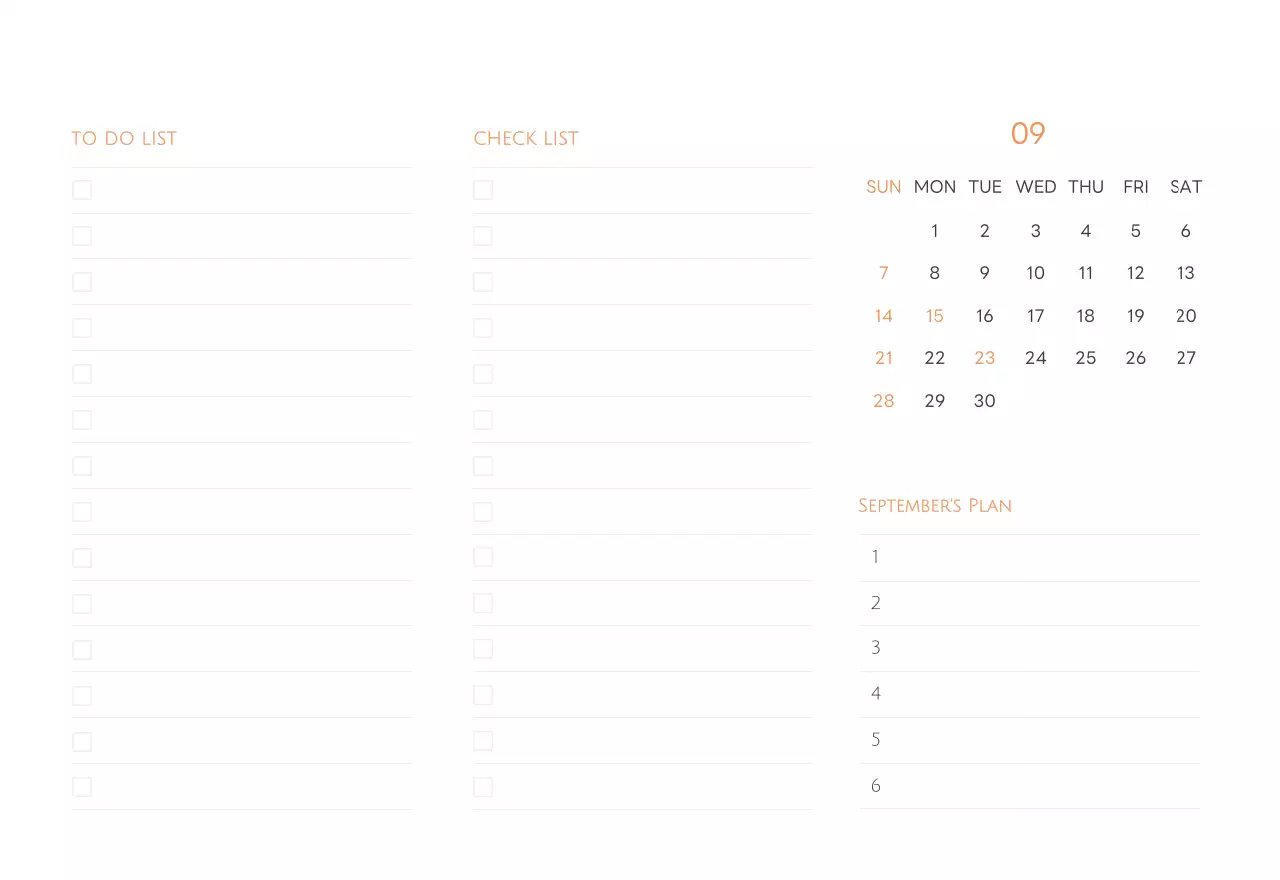 白と黒のシンプルな2025年版数字卓上カレンダー