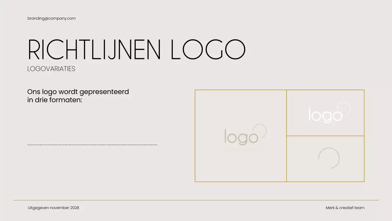 beige moderne merkgids