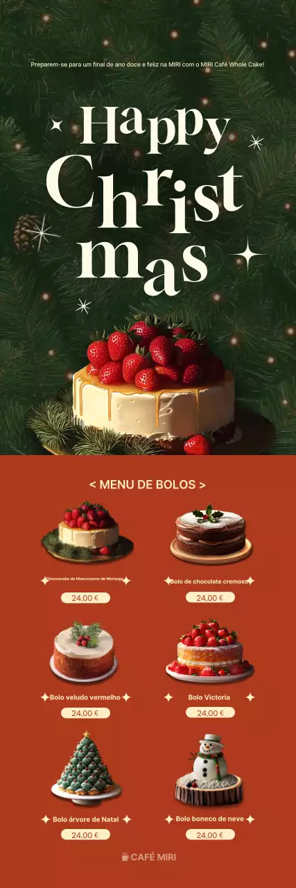 Faixa promocional de bolo de Natal