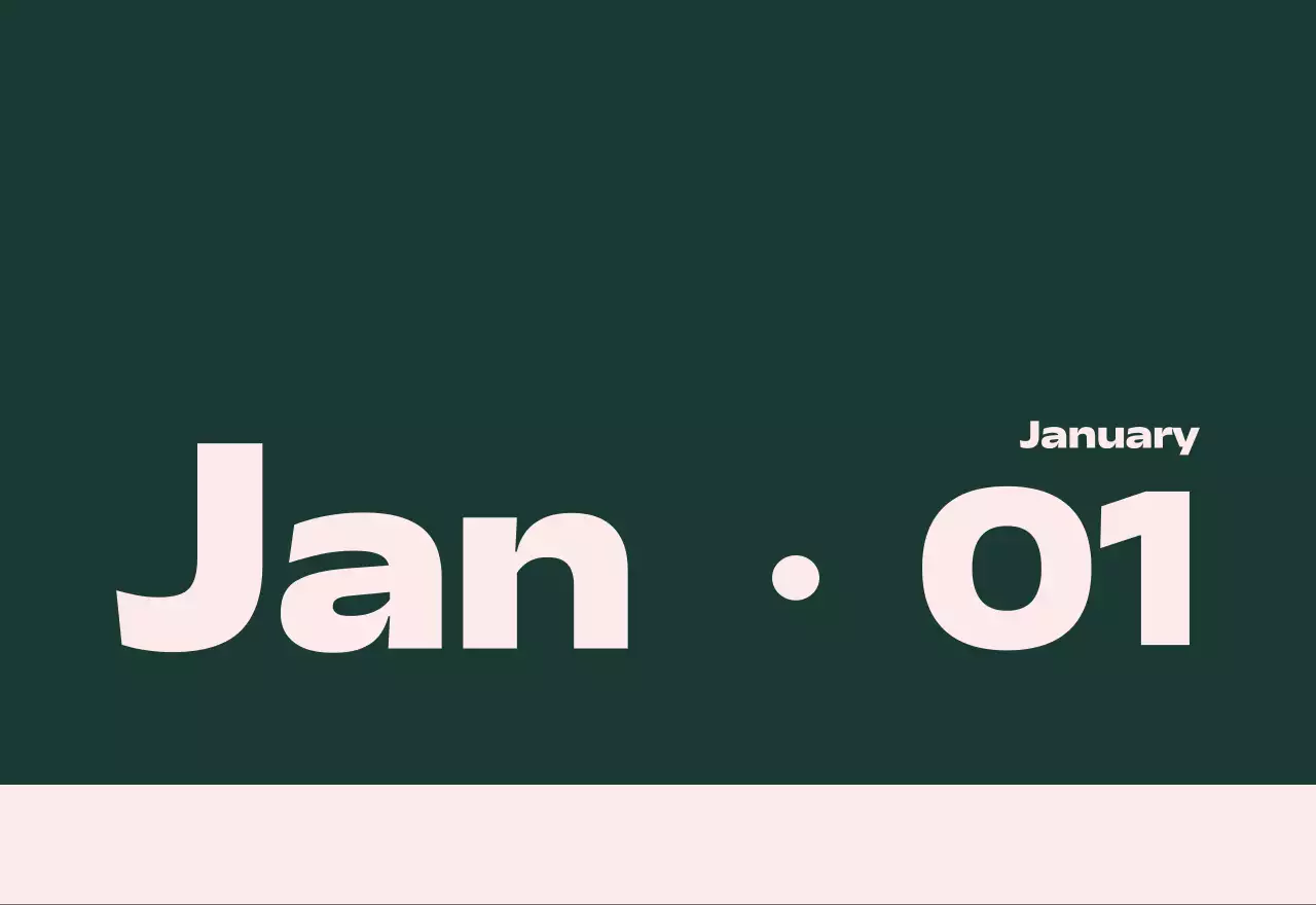 黒と白のスタイリッシュな2025年カレンダー