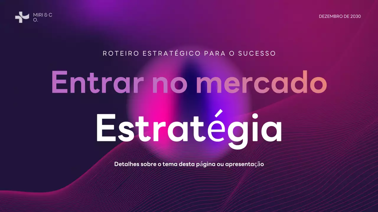 Plano de negócios moderno roxo