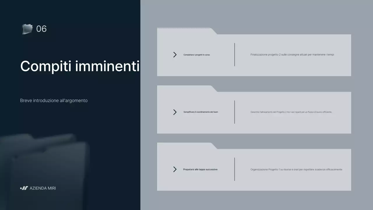 relazione aziendale grigia e moderna