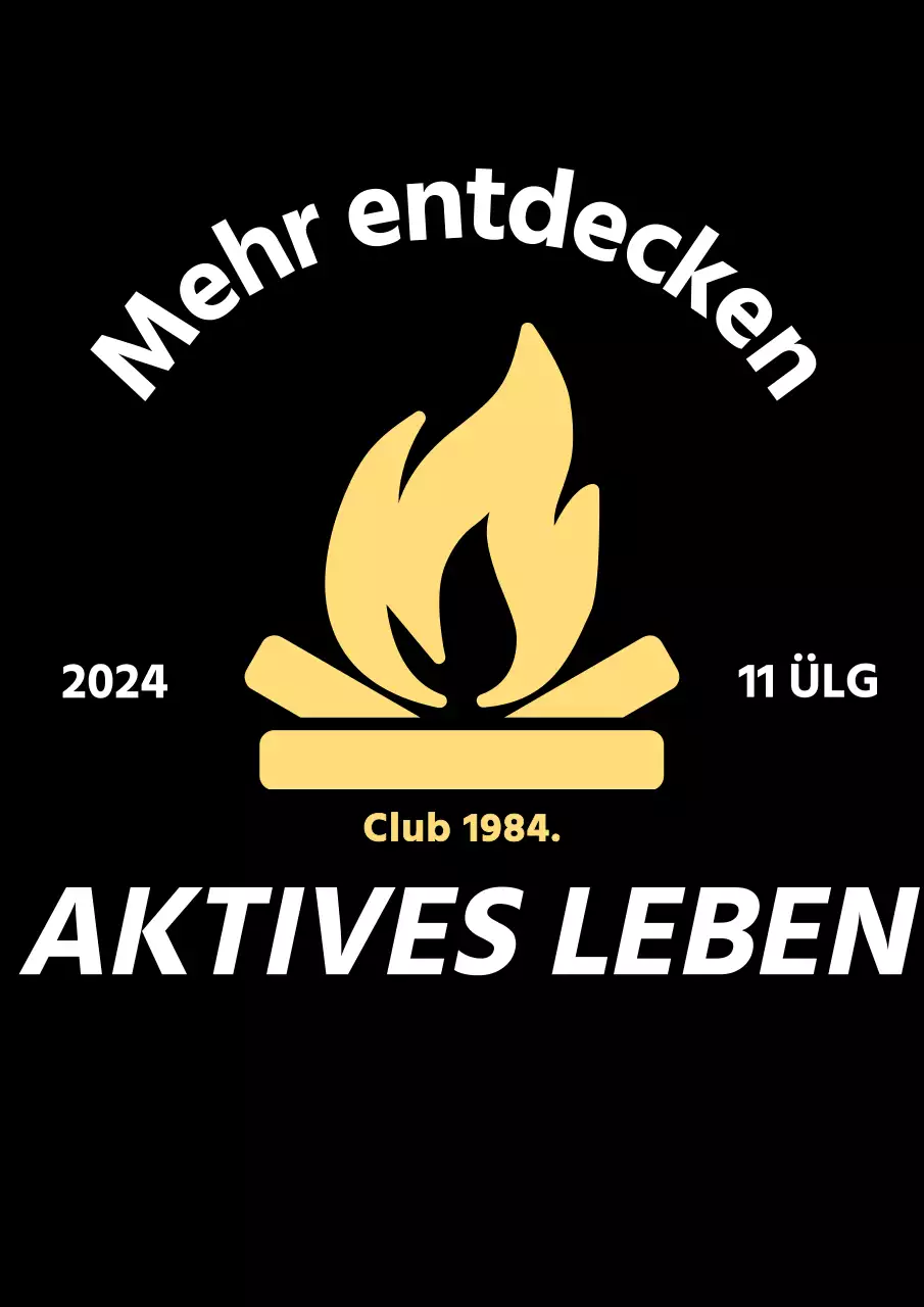 Einfache Camping-Promotion mit einem Lagerfeuer-Symbol
