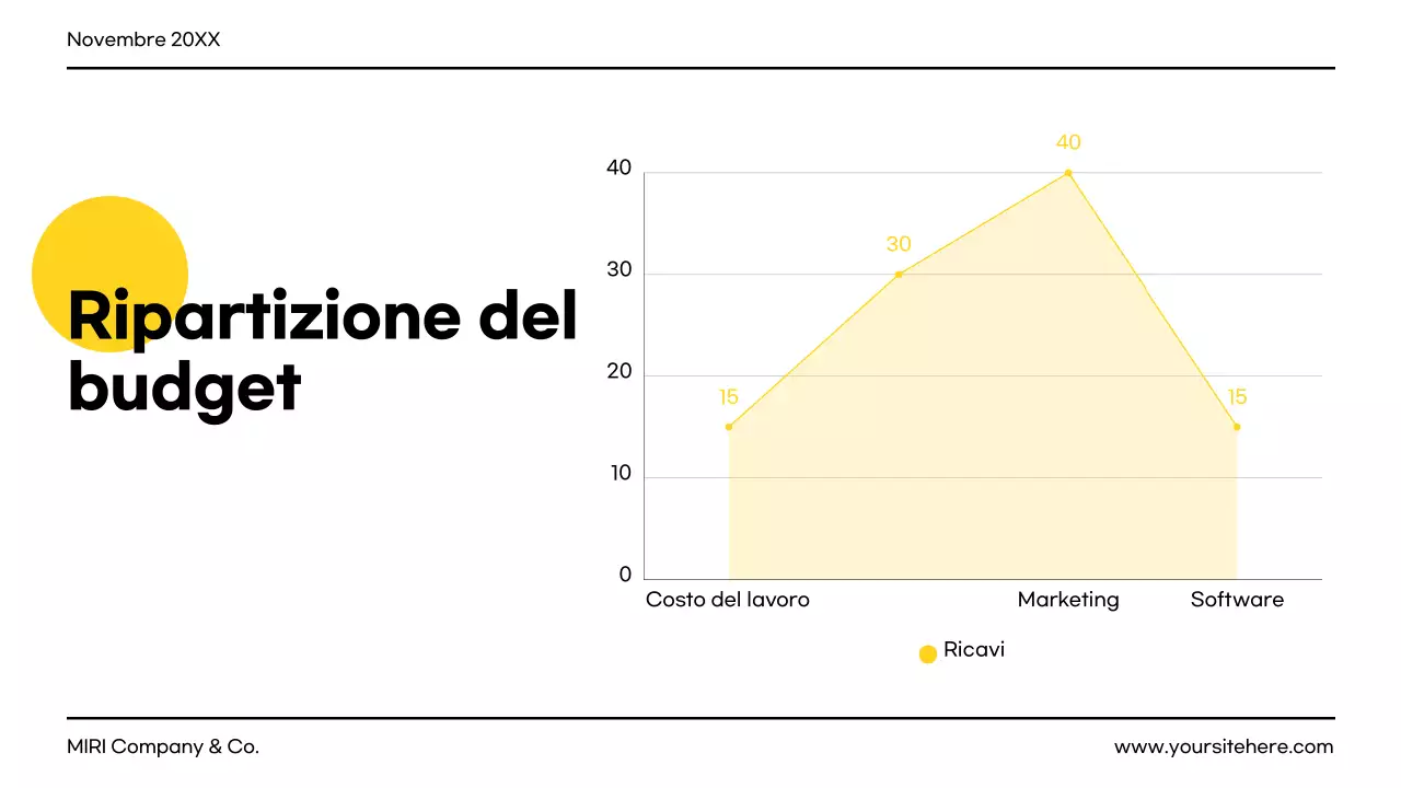 documento di progetto giallo moderno