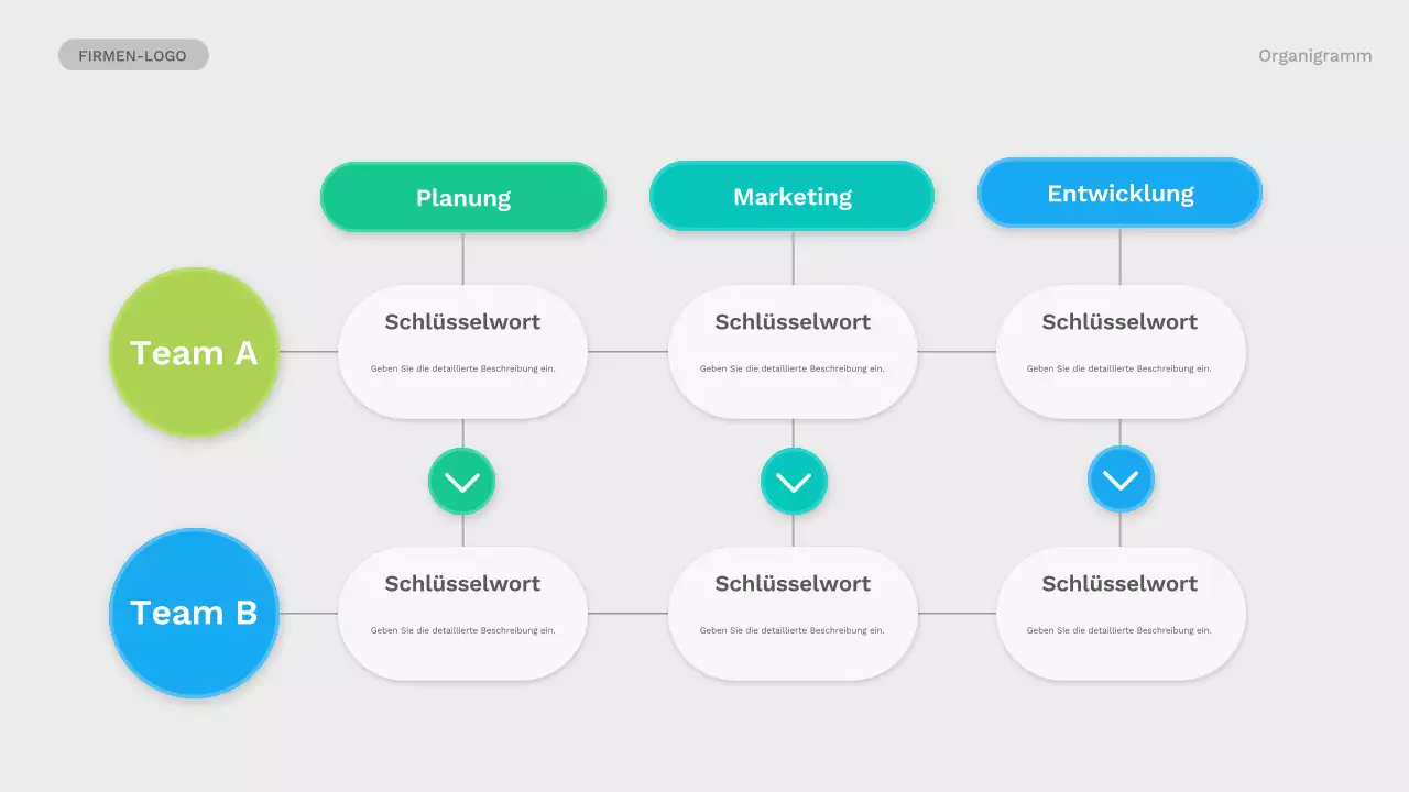 grün moderne Sammlung von Organigrammen layout