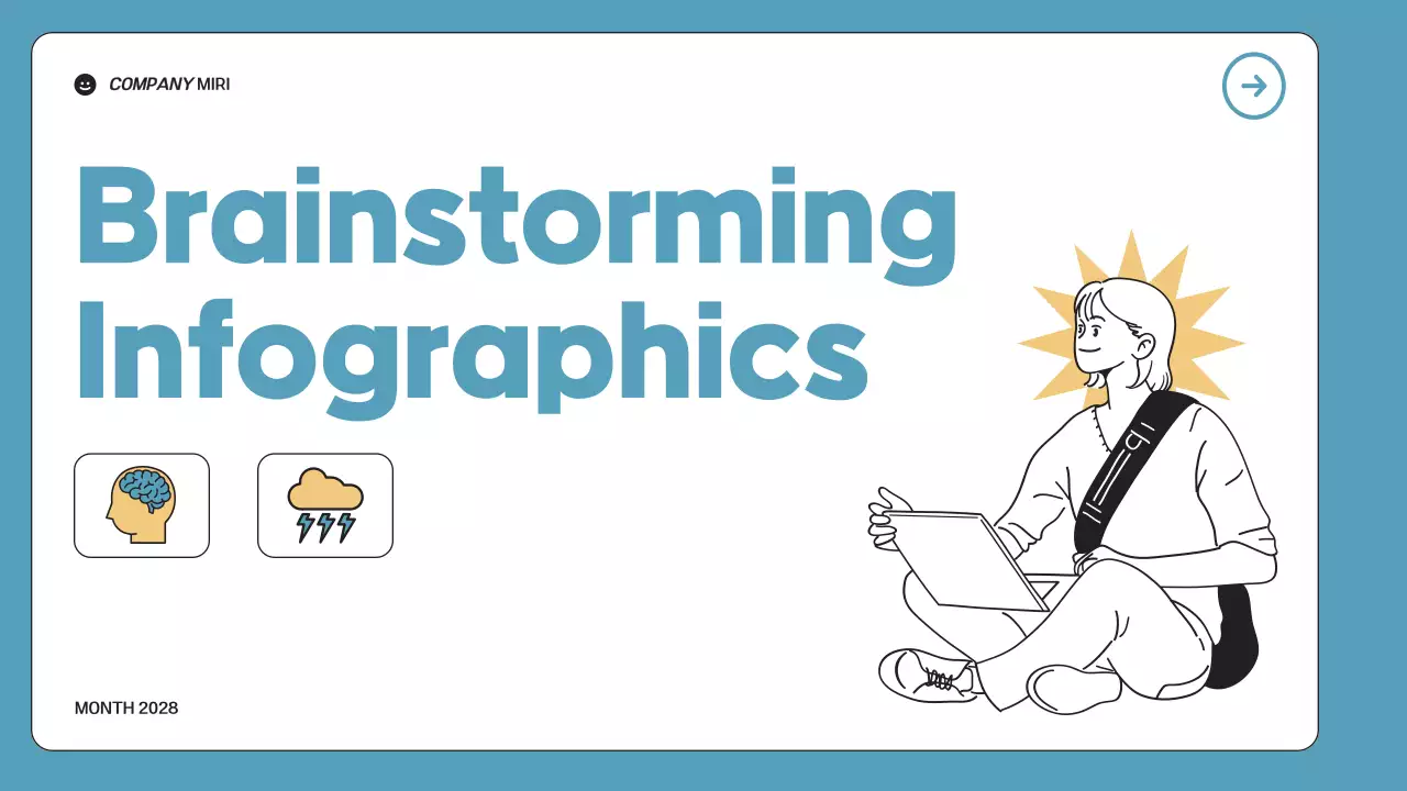 블루 모던 브레인스토밍 가이드 프레젠테이션