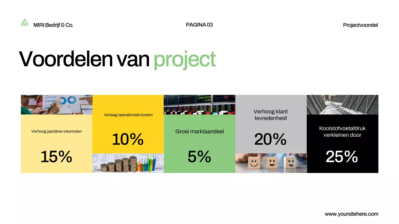 presentatie groen modern projectvoorstel