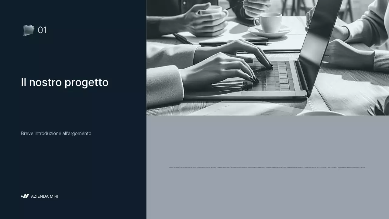 relazione aziendale grigia e moderna