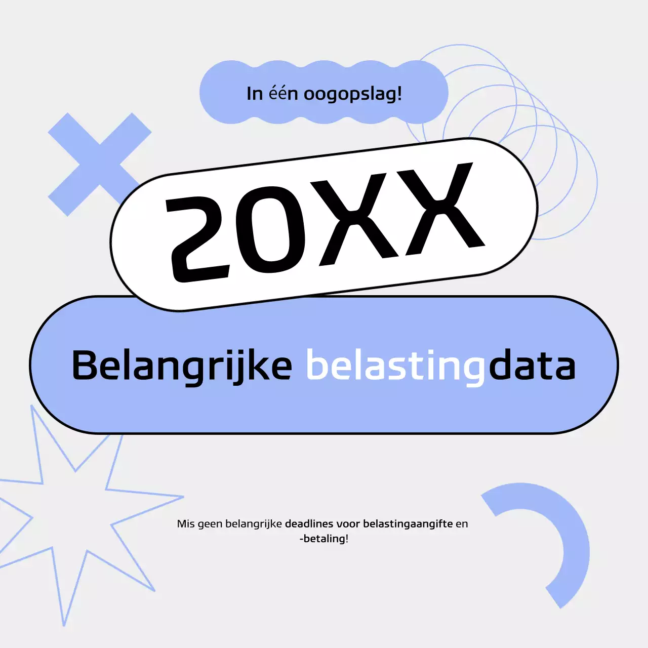 Blue Modern Belastingkalendergids