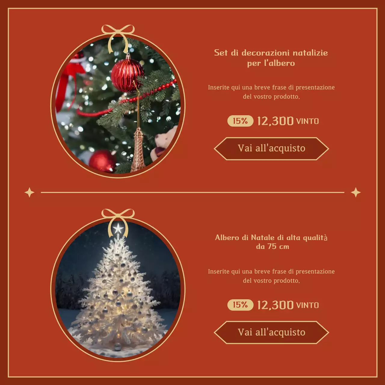 Pubblicità natalizia vintage marrone