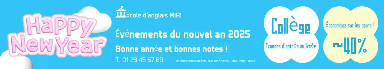 Promouvoir un événement bleu clair et propre pour le Nouvel An