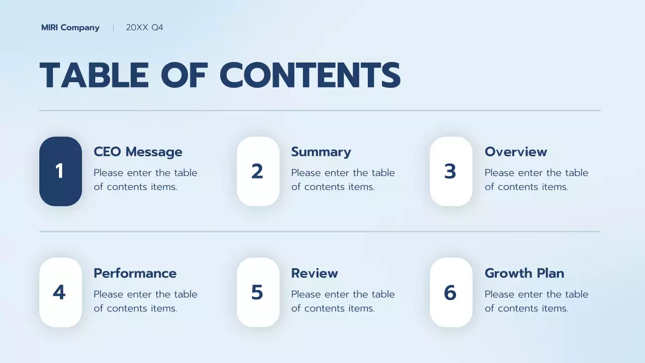 Blue Professional Business Report Presentation