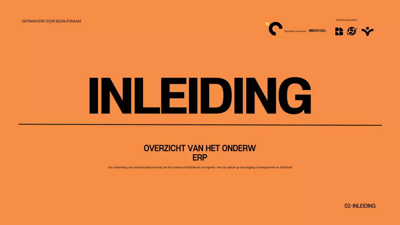 Aankondiging Orange Modern Conferentie