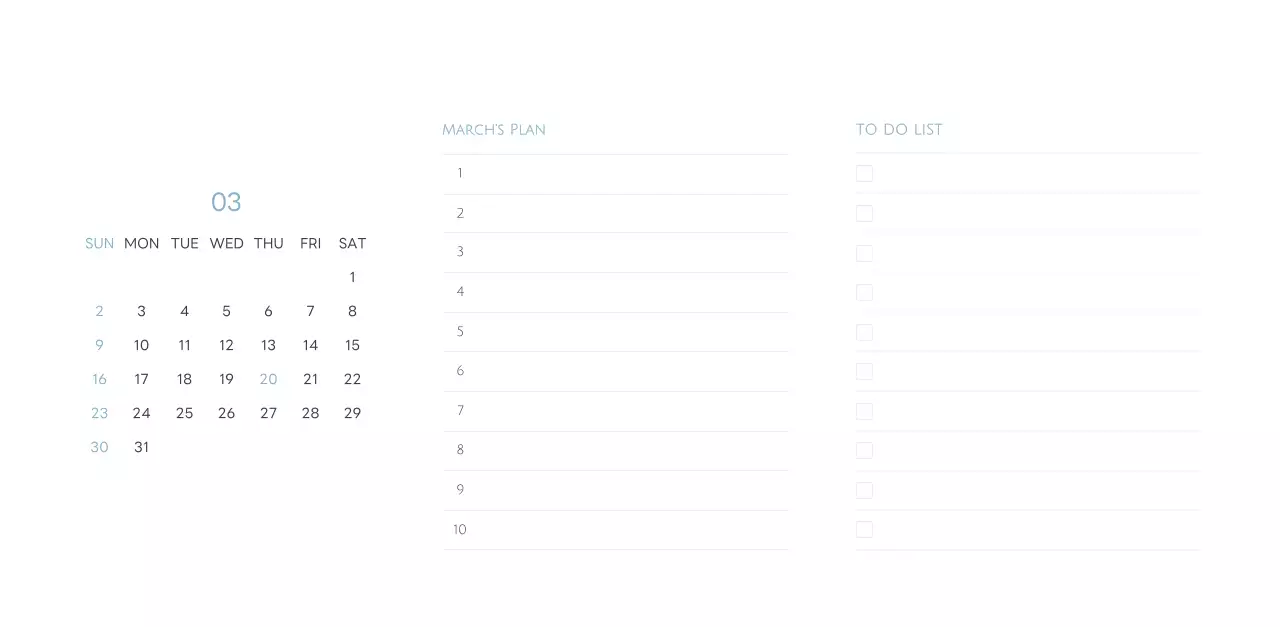 白と黒のシンプルな2025年版数字卓上カレンダー
