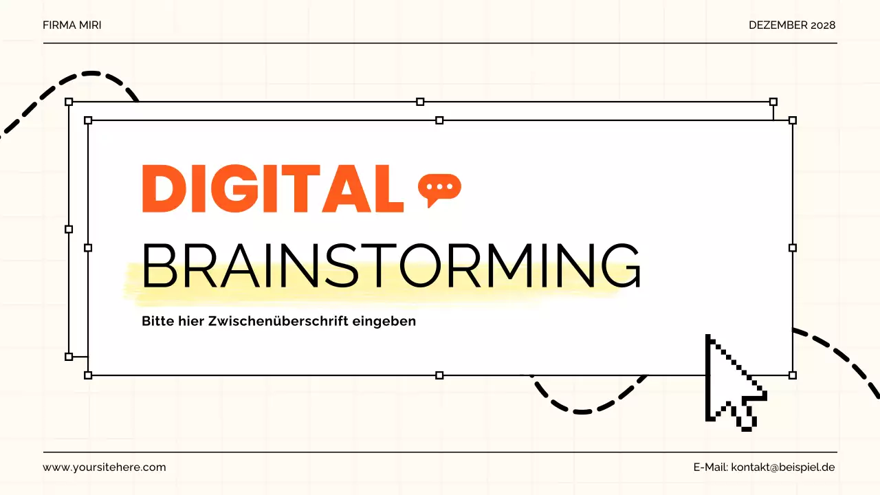 orange modern brainstorming guide