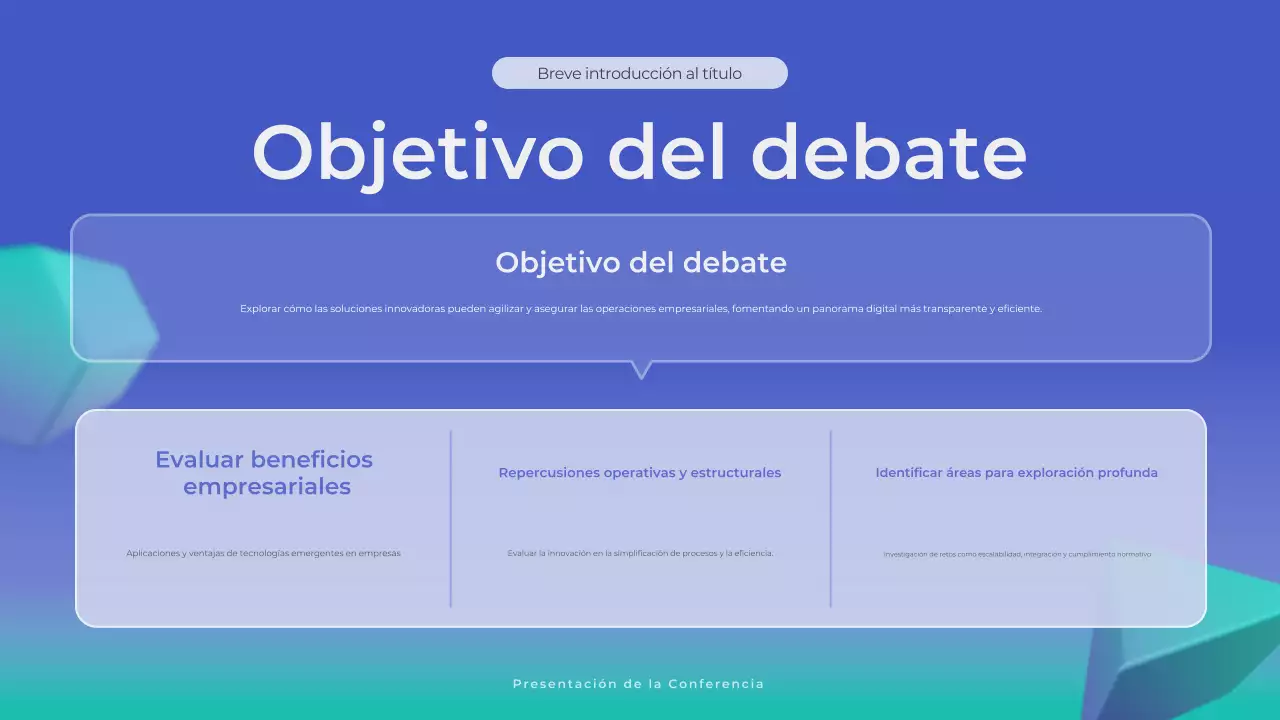 anuncio de empresa moderna azul