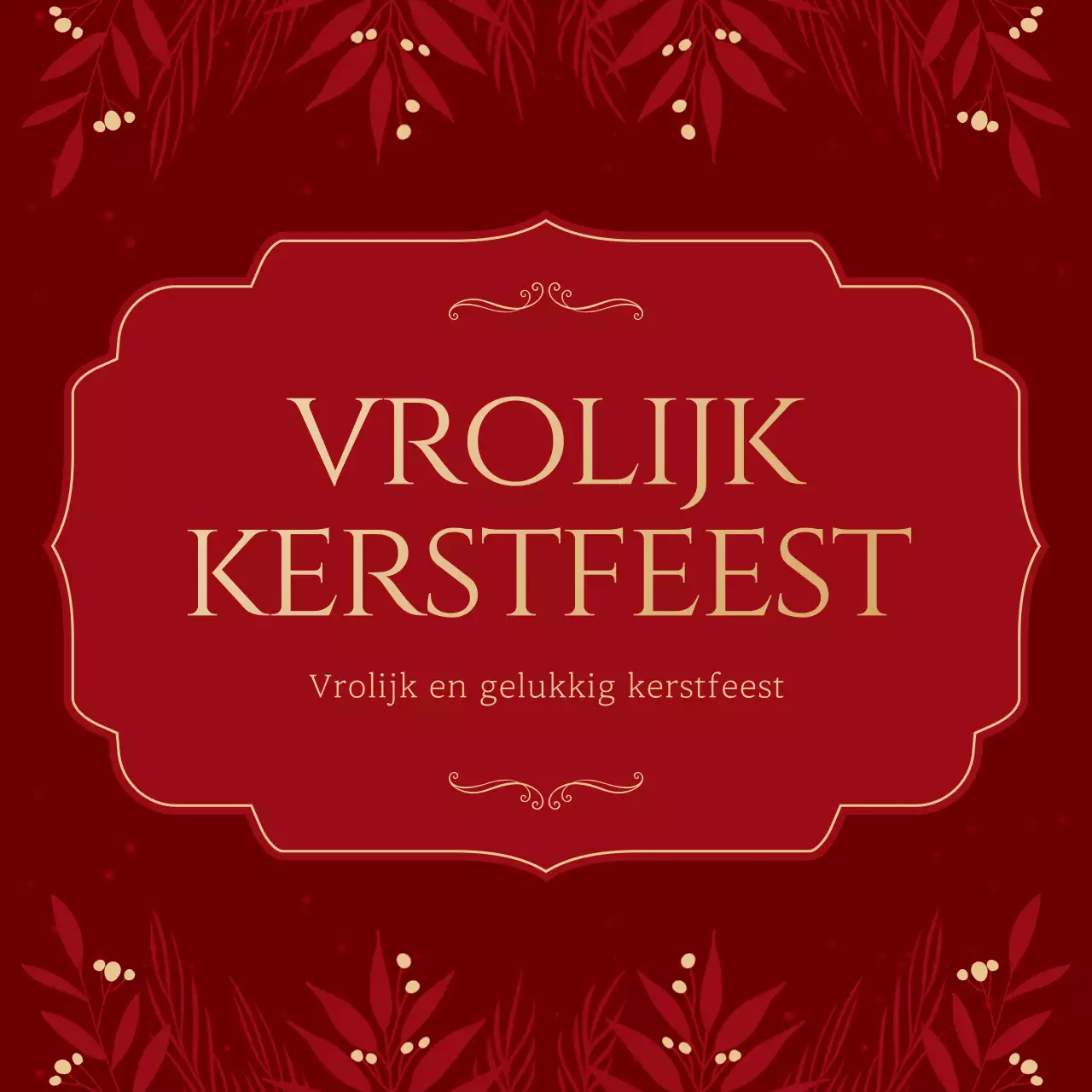 Rode klassieke kerstkaart