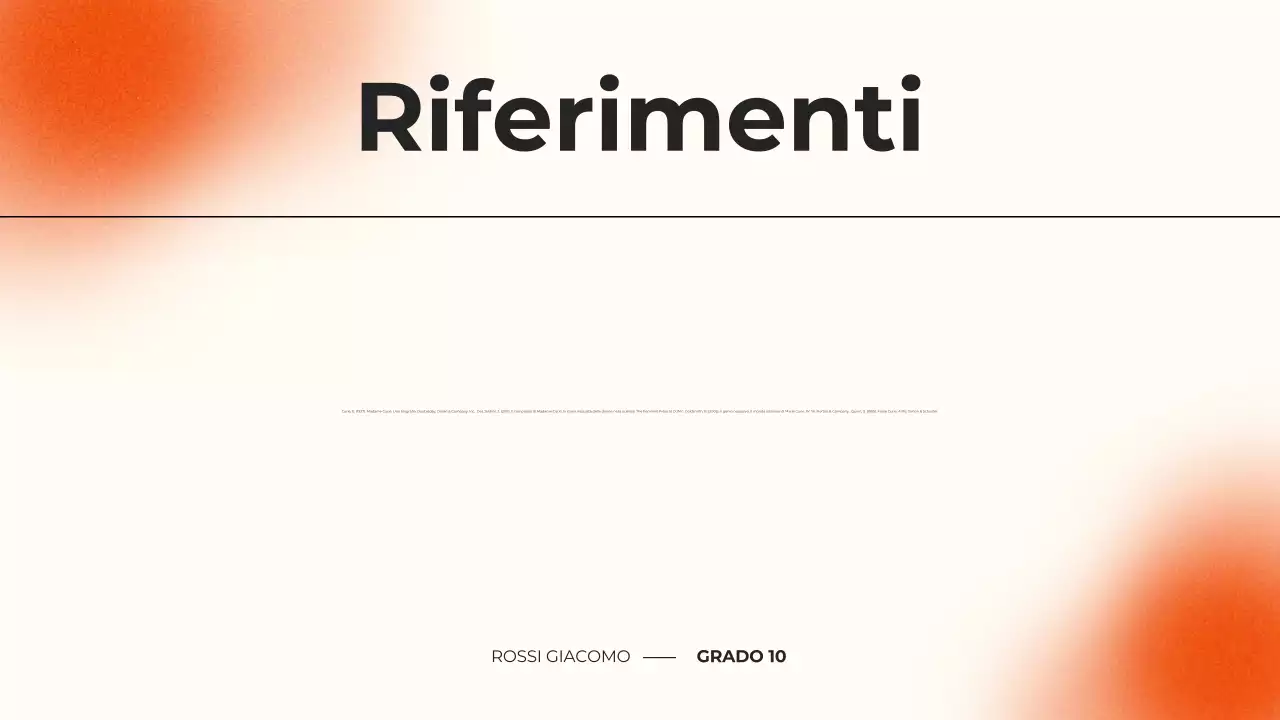 presentazione del corso di biografia moderna in nero e arancio