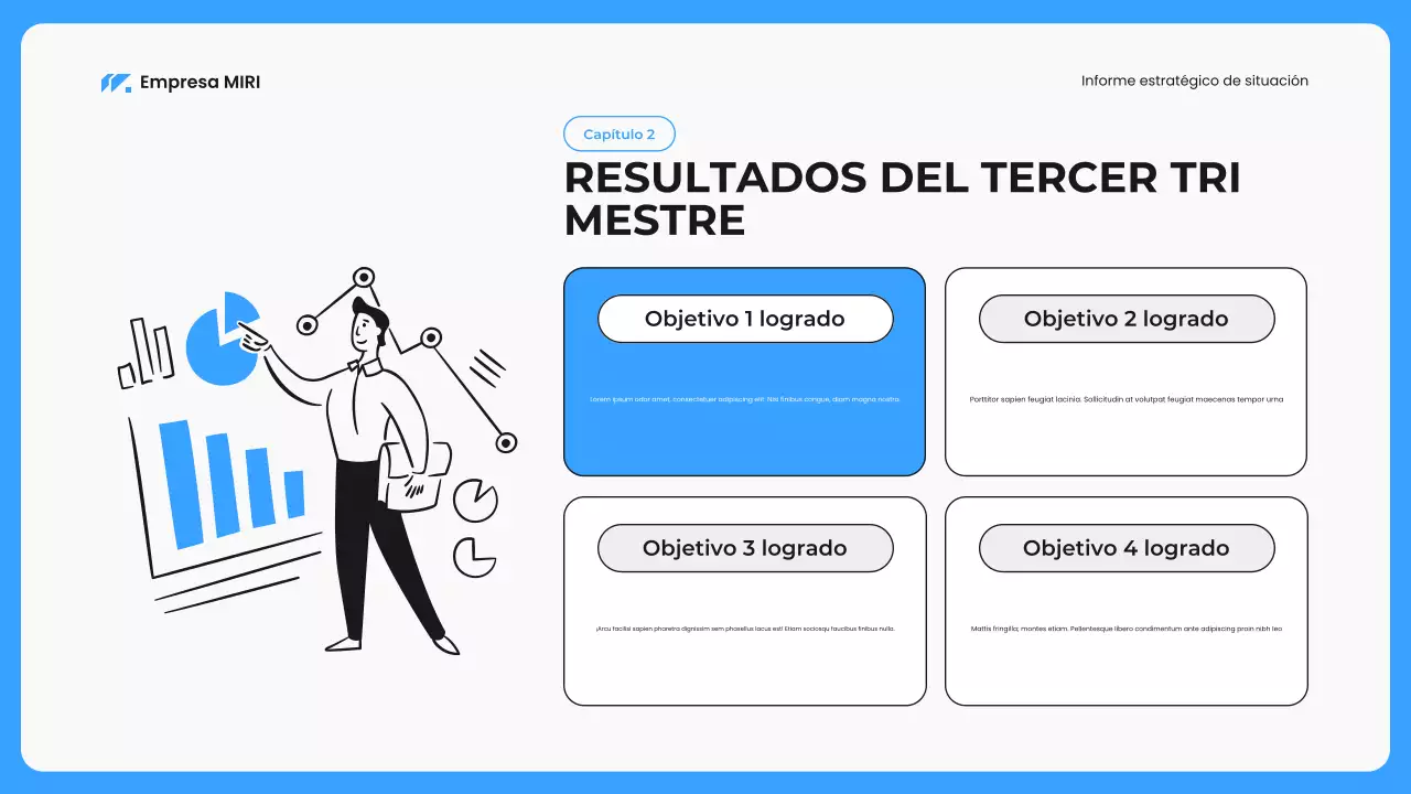 blue modern business report