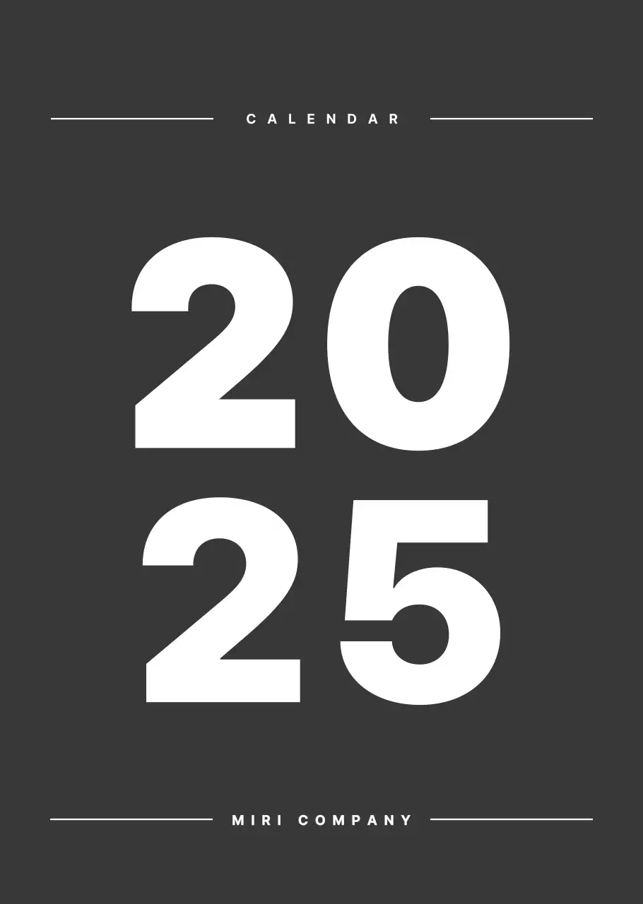 カラフルでシンプルな数字カレンダー