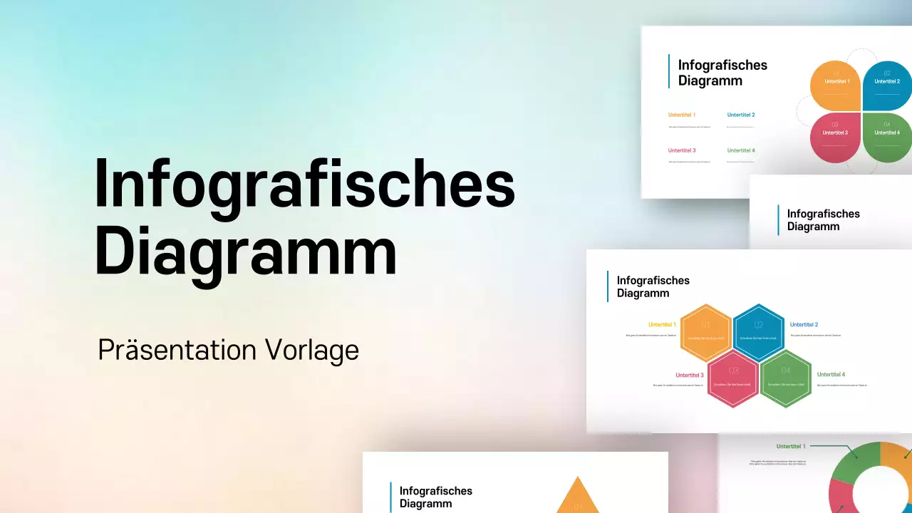 Regenbogen moderne infografische Präsentation Vorlage