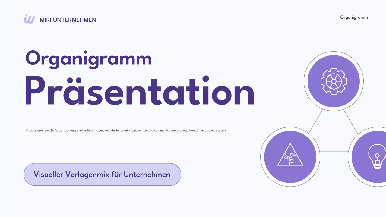 lila moderne Sammlung von Organigrammen Layout