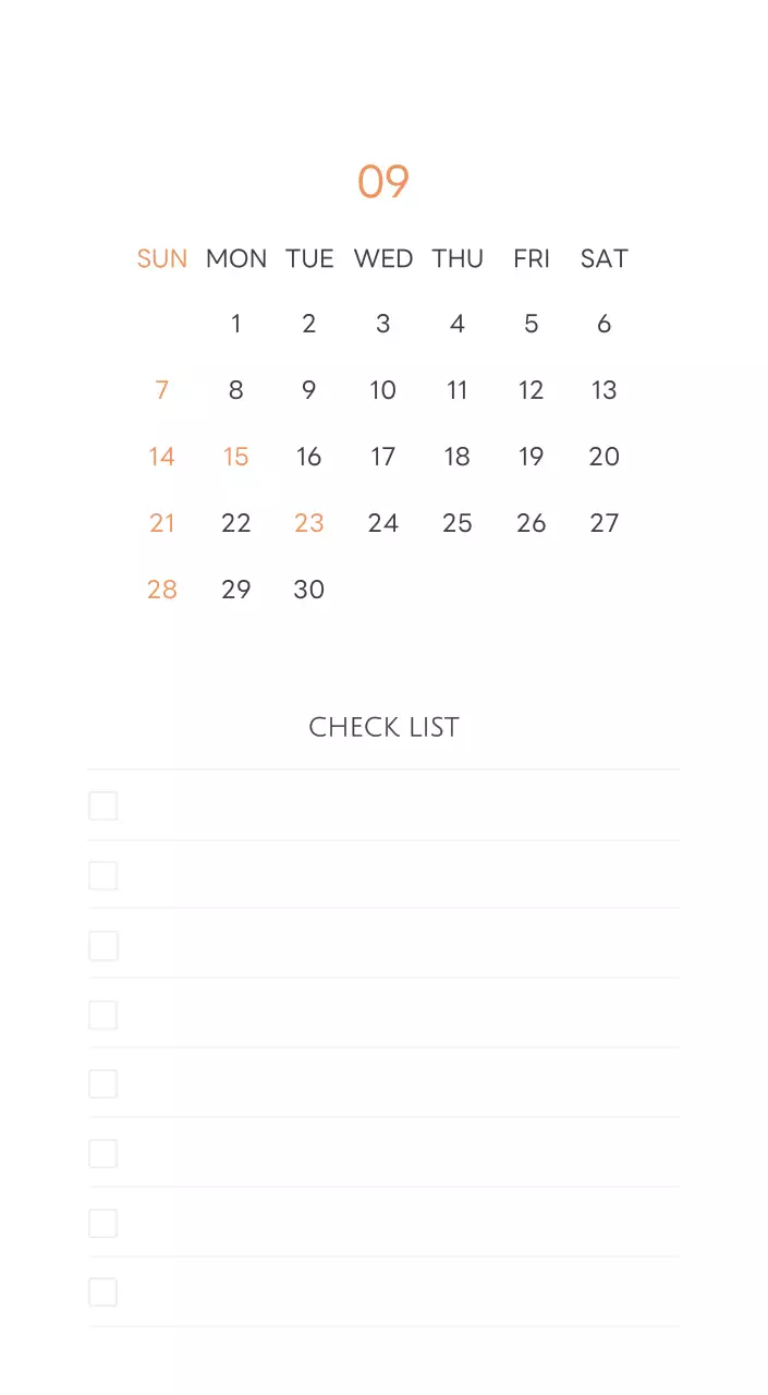 白と黒のシンプルな2025年版数字卓上カレンダー