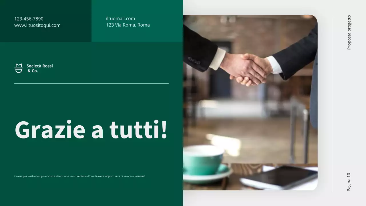 Promozione di un progetto imprenditoriale moderno e verde