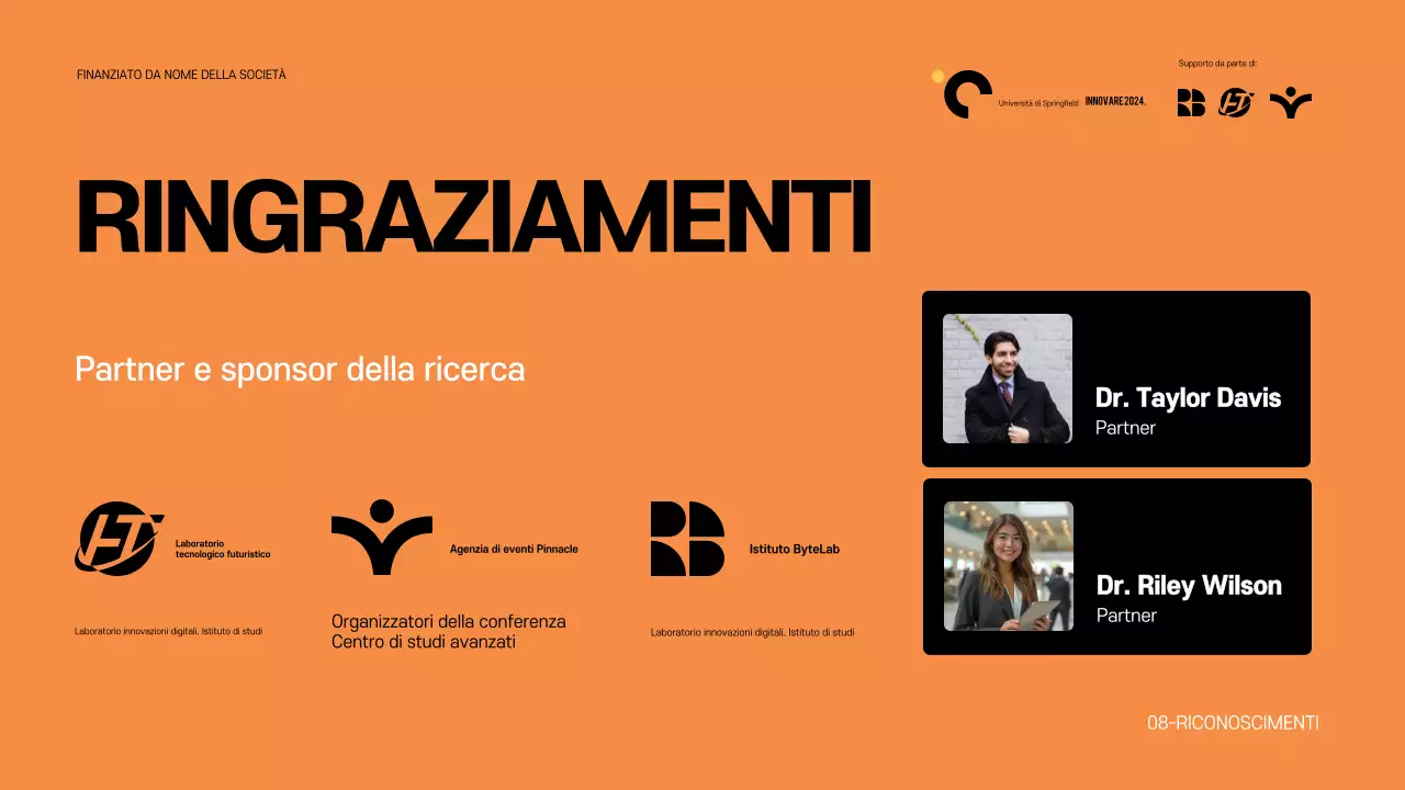 Annuncio della conferenza Orange Modern