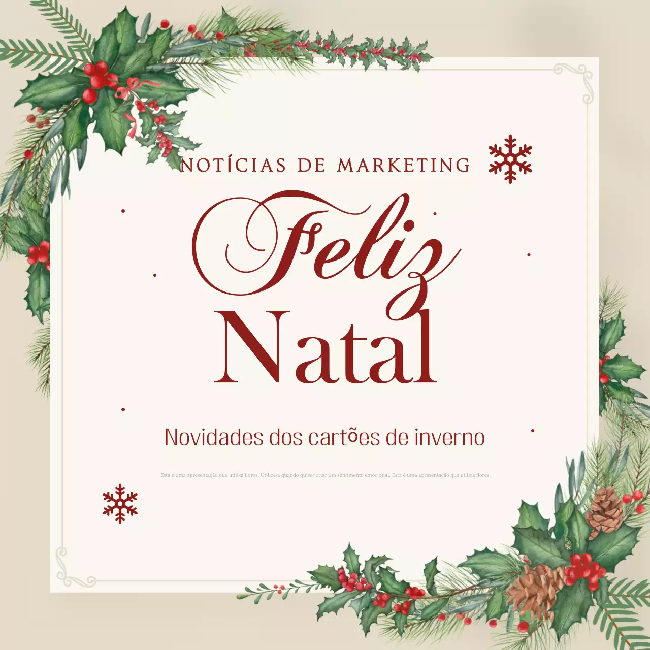 Promover um evento de Natal com classe em bege