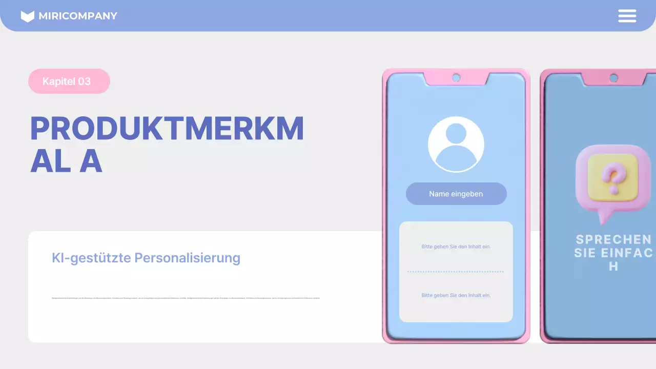 rosa moderne mobile Werbung