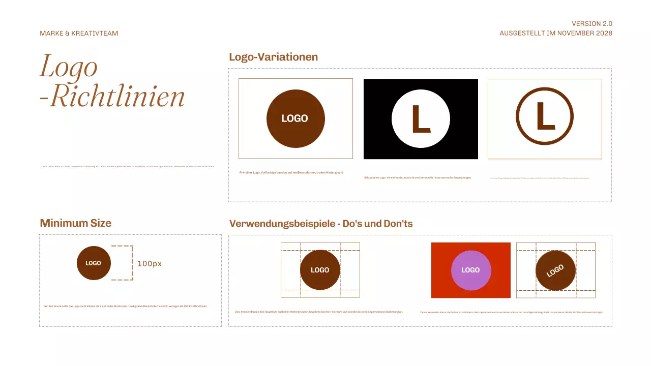 beige minimalistischer Markenleitfaden