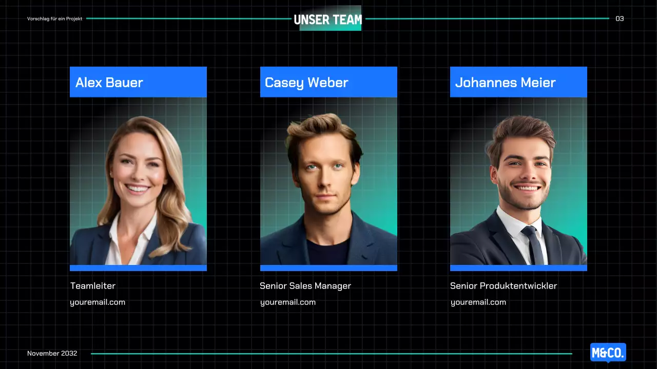 Blue Modern Projektvorschlag