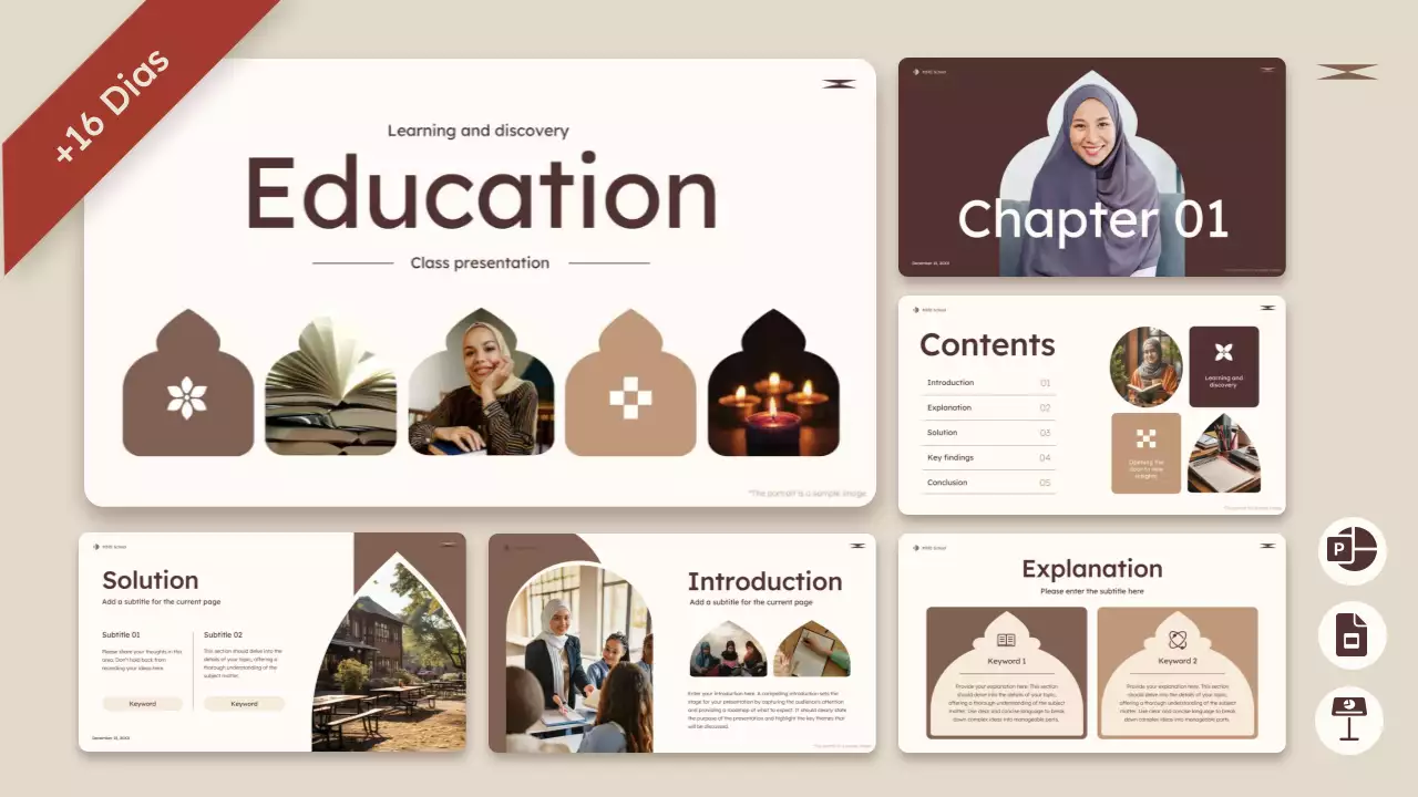 beige modern education class