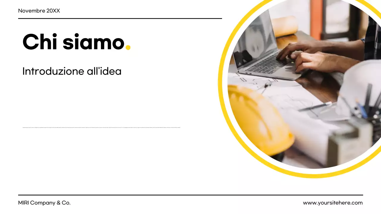 documento di progetto giallo moderno