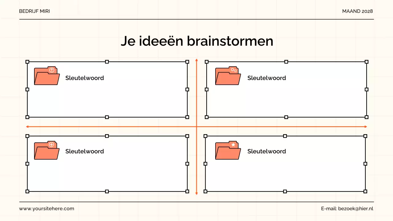 oranje moderne brainstormgids