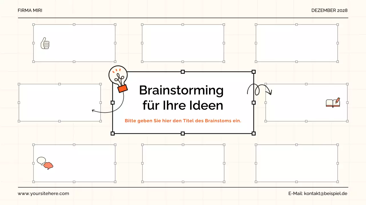 orange modern brainstorming guide