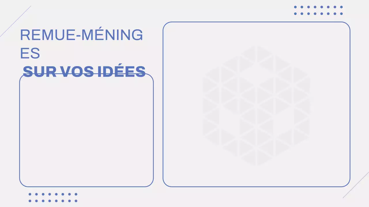 Gris Bleu Moderne Brainstorming Infographie Présentation