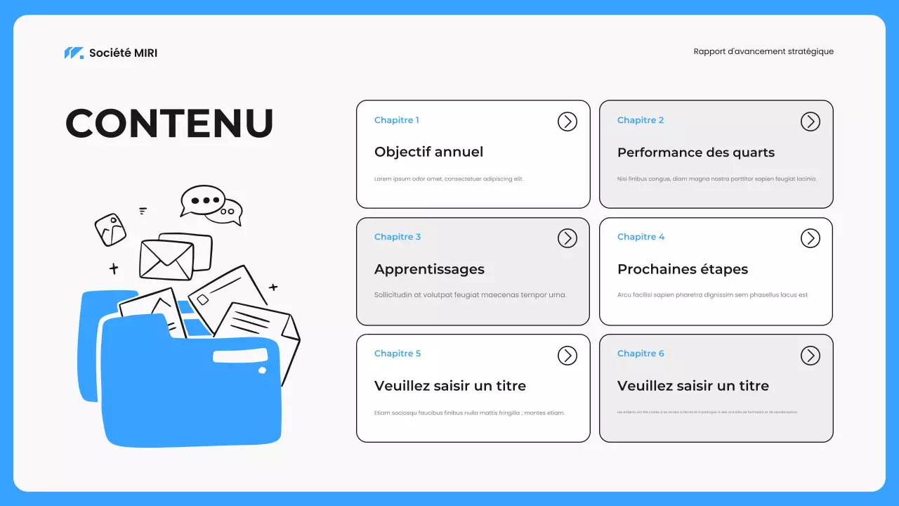 blue modern business report