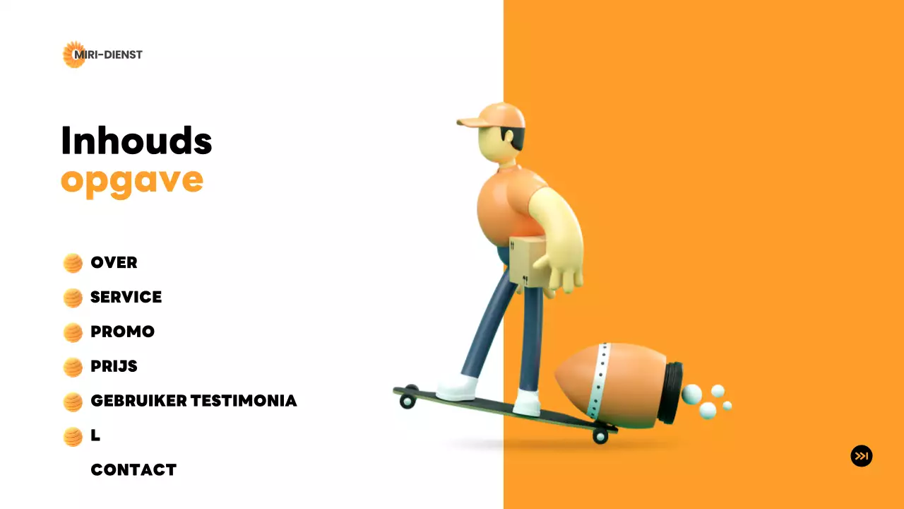 orange moderne levering introductie