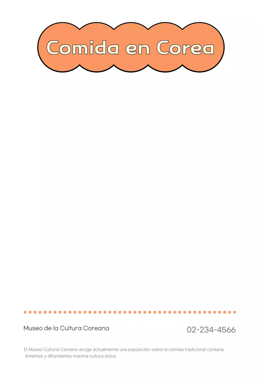 Postal de comida tradicional naranja