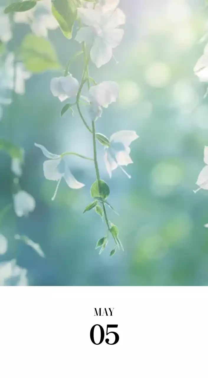 黒と白のシンプルな花写真2025年版カレンダー