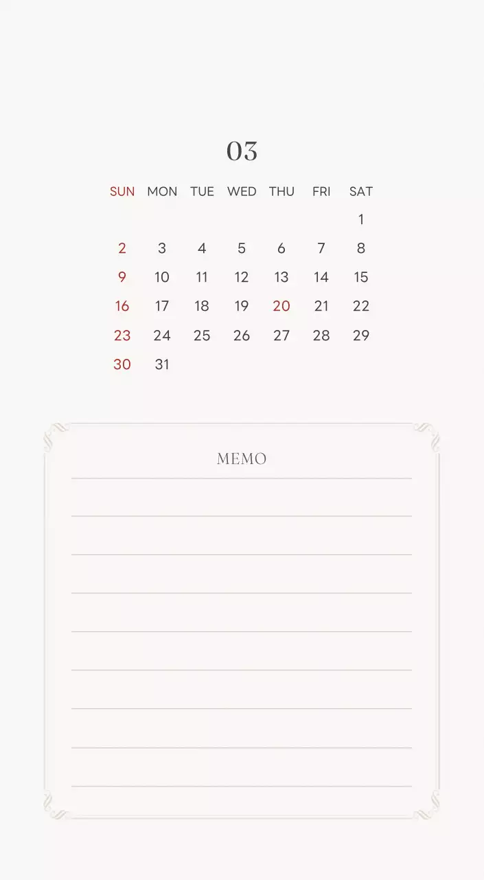 アイボリーとグリーンのシンプルな2025年花柄卓上カレンダー