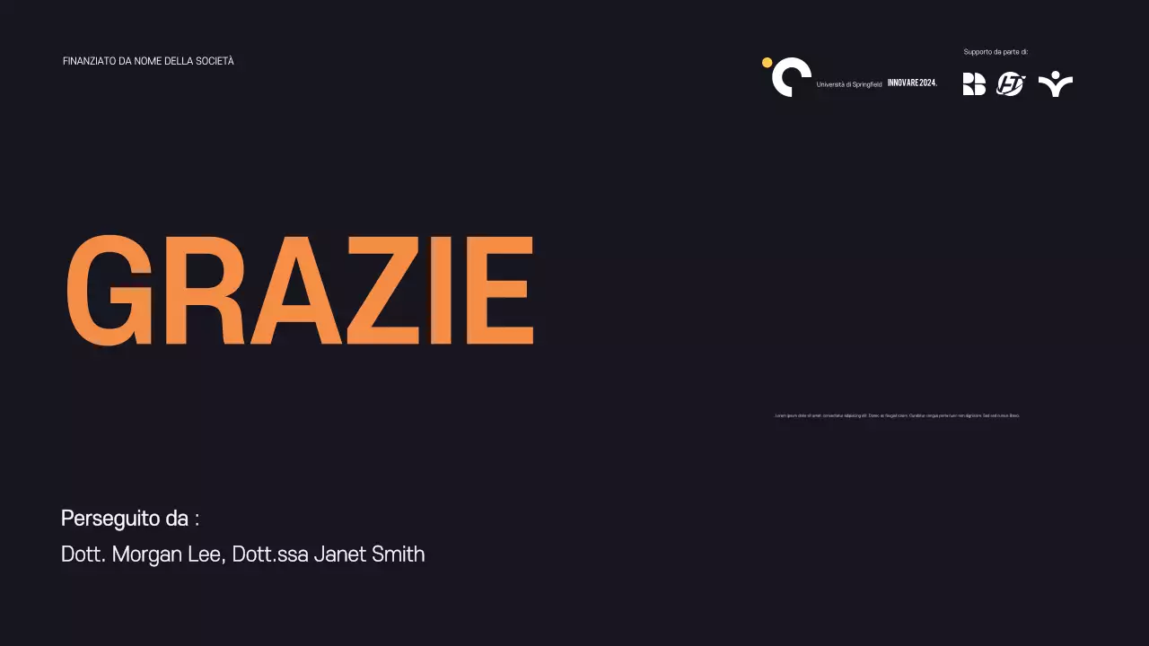 Annuncio della conferenza Orange Modern