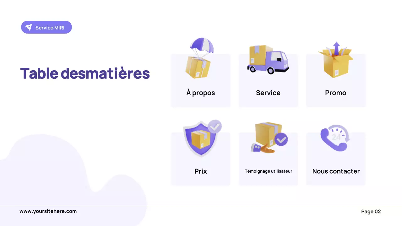 publicité pour les transports modernes en violet